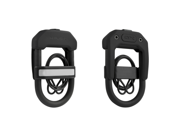 Hiplok DXC Kerékpár U-Zár + Sodony Zár 85x150mm - fekete