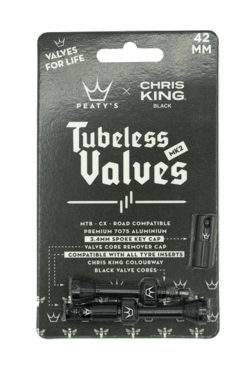 Peaty's Chris King Tubeless Szelep/Szelep Eltávolító/Küllőkulcs 42mm - fekete