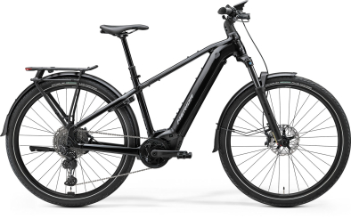 Merida eFloat TK 600 EQ Elektromos Trekking Kerékpár - Metálfekete (Fegyverszürke) - fekete