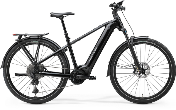 Merida eFloat TK 600 EQ Elektromos Trekking Kerékpár - Metálfekete (Fegyverszürke) - fekete