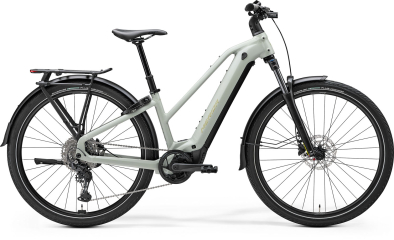 Merida eFloat TK 500 EQ Női Elektromos Trekking Kerékpár - Selyem Mohaszürke (Zöld) - szürke