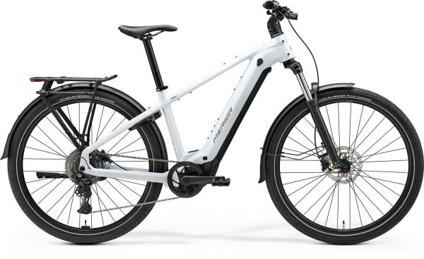 Merida eFloat TK 400 EQ Elektromos Trekking Kerékpár - Gyöngyfehér (Fegyverszürke) - fehér