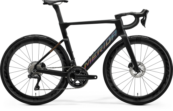 Merida Reacto 8000 Carbon Országúti Kerékpár - Silk Black(Glossy Dark Silver) - fekete