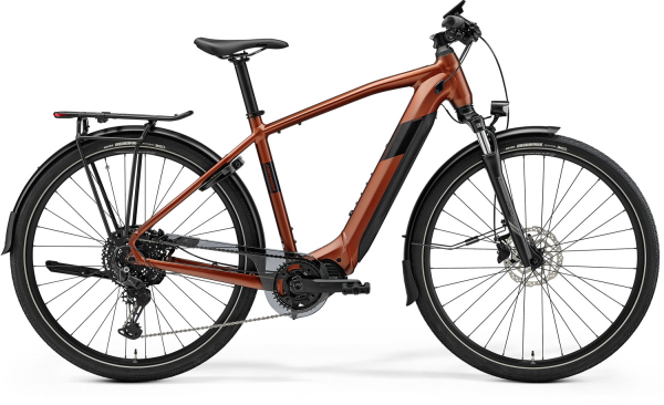 Merida eSpresso 500 EQ Elektromos Trekking Kerékpár - Silk Bronze Metal(Black) - barna
