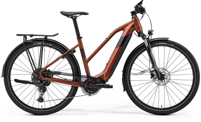 Merida eSpresso 500 EQ Női Elektromos Trekking Kerékpár - Silk Bronze Metal(Black) - barna