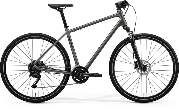 Merida Crossway 100 Cross Trekking Kerékpár - Silk Warm Slate Grey(Black) - szürke