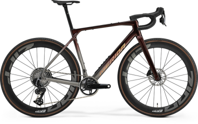 Merida Mission 9000 Carbon Gravel Race Kerékpár - Wildberry/Gunmetal Grey(Silver) - piros