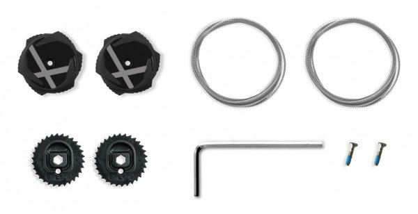 Northwave Kerékpár Cipőhöz SLW X-Dial Komplett Csat Szett - fekete