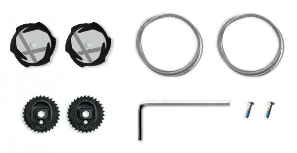 Northwave Kerékpár Cipőhöz SLW X-Dial Komplett Csat Szett - fekete