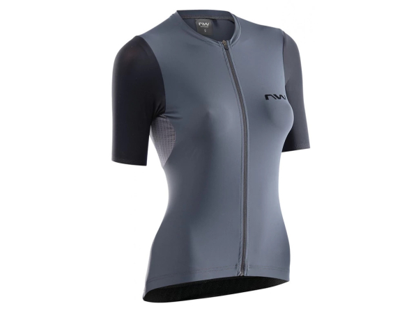 Northwave Extreme WMN Rövidujjú Kerékpáros Mez Szürke-Fekete - szürke