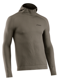 Northwave Route Knit Hosszú Ujjú Kapucnis Kerékpáros Mez - Zöld