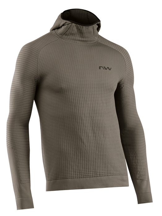 Northwave Route Knit Hosszú Ujjú Kapucnis Kerékpáros Mez - Zöld