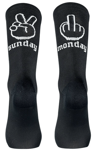 Northwave Sunday Monday Kerékpáros Zokni - fekete