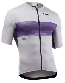 Northwave Force Evo Rövid Ujjú Kerékpáros Mez - Szürke - Lila