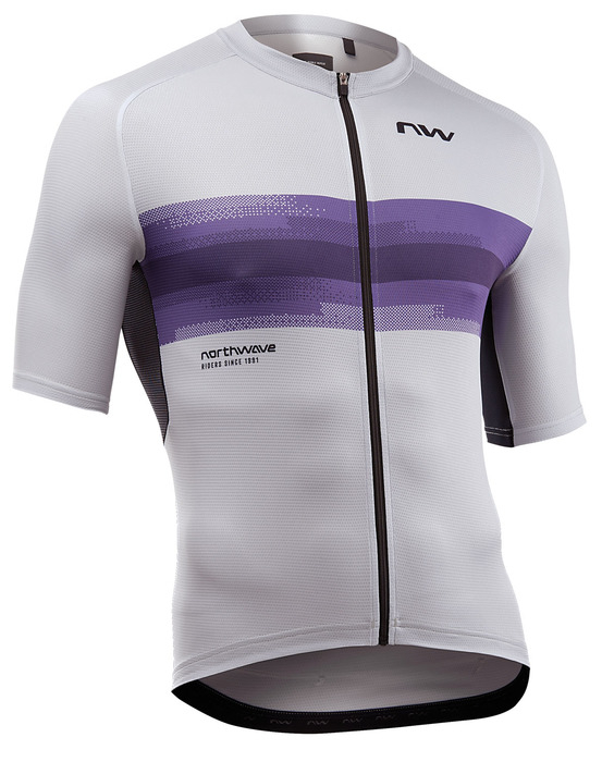 Northwave Force Evo Rövid Ujjú Kerékpáros Mez - Szürke - Lila