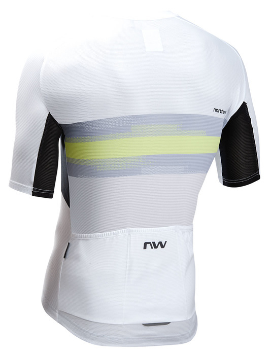 Northwave Force Evo Rövid Ujjú Kerékpáros Mez - Fehér - Macha Zöld