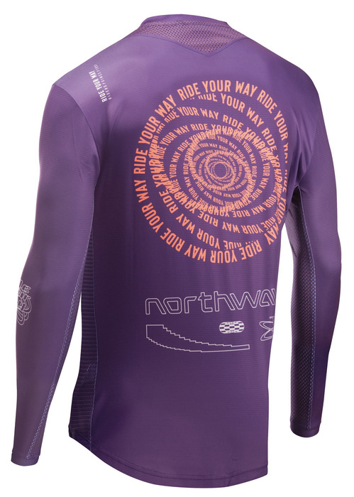 Northwave Edge 2 Hosszúujjú Kerékpár Mez - Lila - Narancssárga