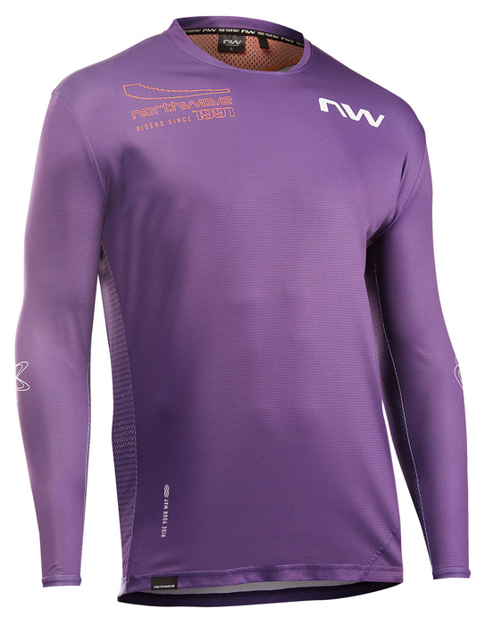 Northwave Edge 2 Hosszúujjú Kerékpár Mez - Lila - Narancssárga