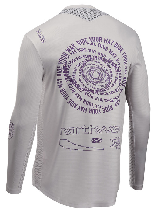 Northwave Edge 2 Hosszúujjú Kerékpár Mez - Szürke - Lila