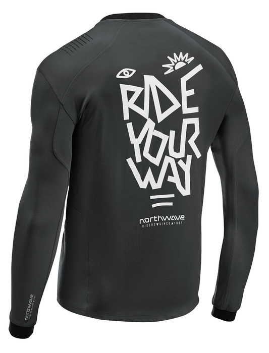 Northwave Sharp Hosszúujjú Kerékpár Mez - Fekete - Fehér
