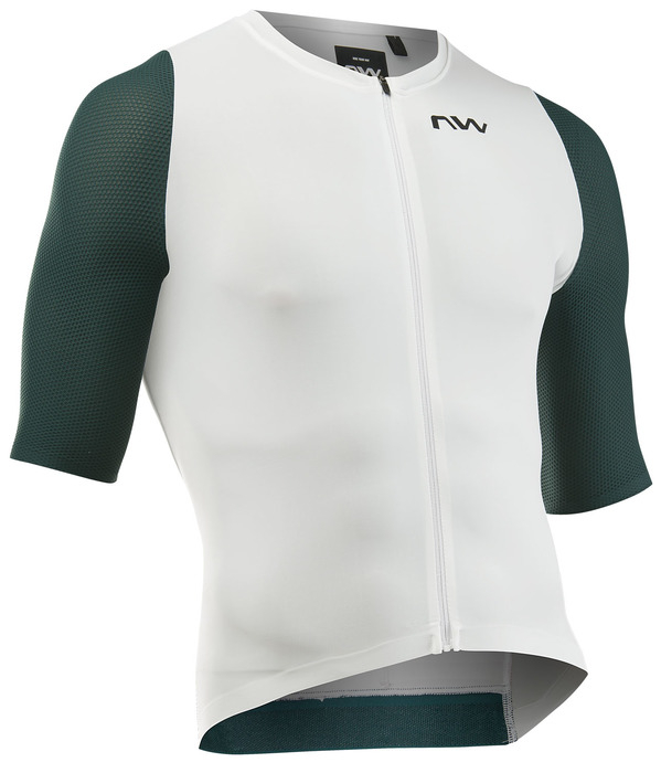 Northwave Extreme Evo Rövidujjú Kerékpár Mez - Fehér - Petróleum Zöld
