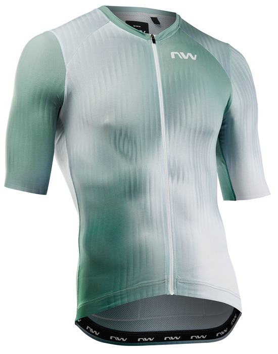 Northwave Blade Rövidujjú Kerékpár Mez - Fehér - Zsályazöld