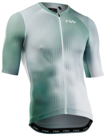 Northwave Blade Rövidujjú Kerékpár Mez - Fehér - Zsályazöld