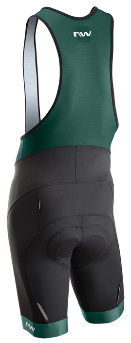 Northwave Active Evo Kantáros Kerékpár Rövid Nadrág - Fekete - Petróleum Zöld