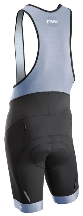 Northwave Active Evo Kantáros Kerékpár Rövid Nadrág - Fekete - Jégszürke