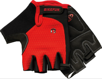 Bikefun Missy Női Kerékpáros Rövid Ujjú Kesztyű - piros