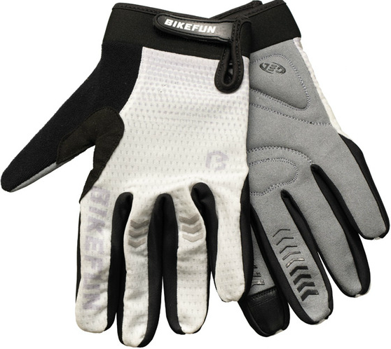 Bikefun Airzone Kerékpáros Hosszú Ujjú Kesztyű - fehér