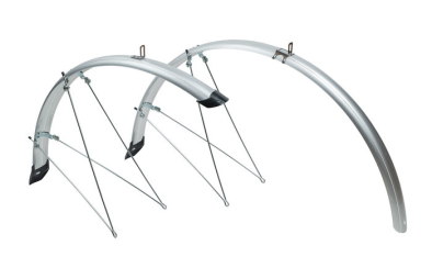 Bikefun Trekking Aluplastic 28 46mm Pálcás Kerékpár Sárvédő - Ezüst