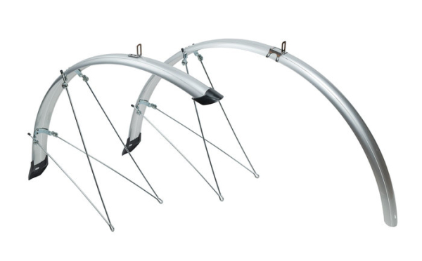 Bikefun Trekking Aluplastic 28" 46mm Pálcás Kerékpár Sárvédő - Ezüst