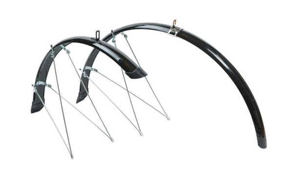 Bikefun Trekking Aluplastic 28" 46mm Pálcás Kerékpár Sárvédő - Fekete