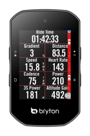 Bryton Rider S500 E GPS Kerékpár Computer - fekete