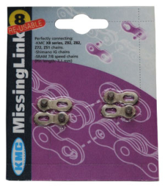 KMC 9 Sebességes Lánc Patentszem 2Pár - ezüst