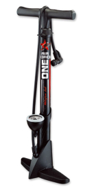 Bikefun Air Force Plastic Kerékpár Műhelypumpa Nyomásmérővel - fekete