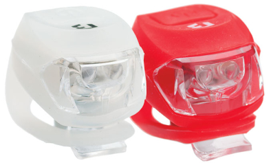 Bikefun Pixie Kerékpár Lámpaszett - fehér - piros