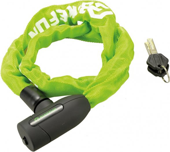 Bikefun Citychain 2 Láncos Kerékpár Zár - zöld