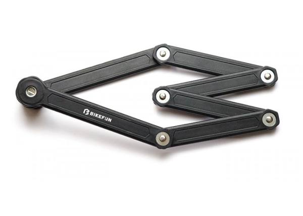 Bikefun Grand Safe Hajtogatós Kerékpár Zár - fekete