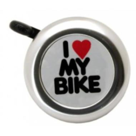 Bikefun I Love My Bike Kerékpár Csengő - ezüst