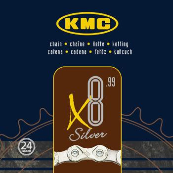 KMC X8 Lánc - ezüst