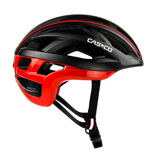 Casco Cuda 2 Strada Kerékpár Sisak Competition Black Red - fekete