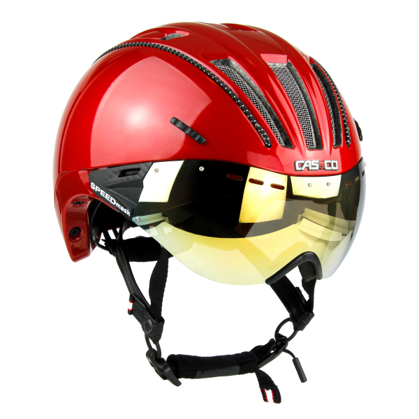 Casco Roadster Plus Kerékpár Sisak Lencsével Red Shiny - piros
