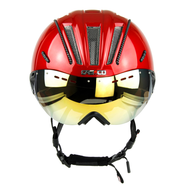 Casco Roadster Plus Kerékpár Sisak Lencsével Red Shiny - piros