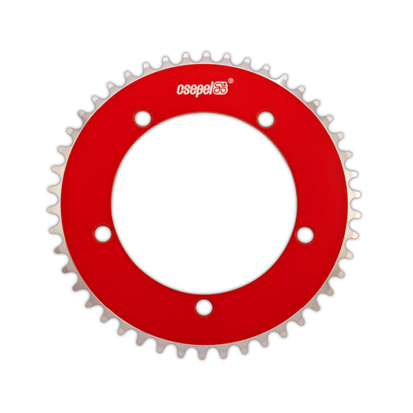 Csepel Festett Lánctányér - piros