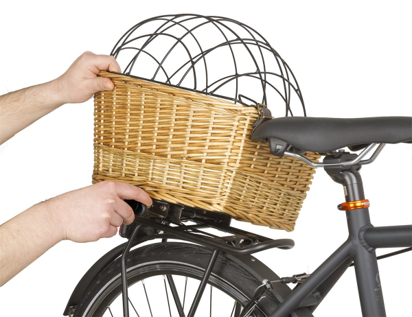 M-Wave Rattan Levehető Kisállat Szállító Kosár