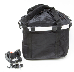 Szövet Levehető  Levehető Kerékpár Első Kosár - fekete