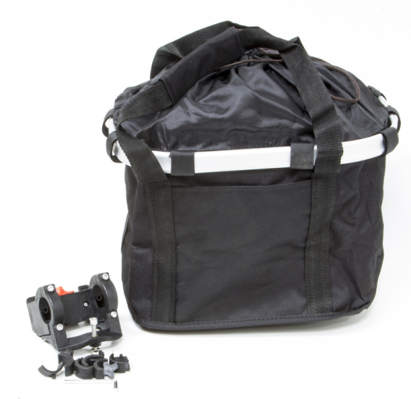 Szövet Levehető  Levehető Kerékpár Első Kosár - fekete