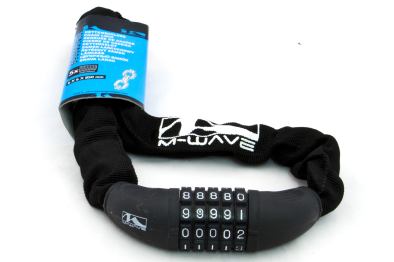 M-Wave Számkódos Láncos Kerékpár Zár - fekete